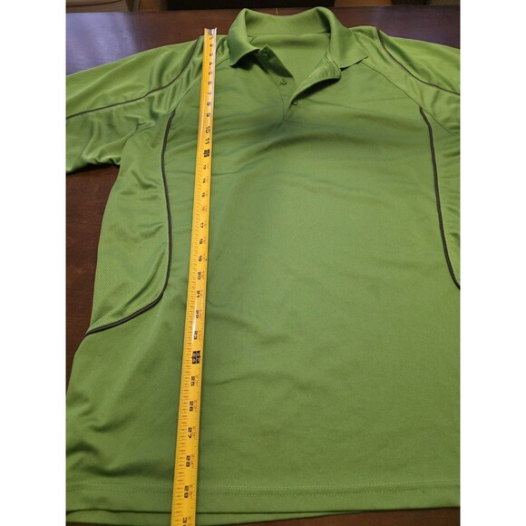 Mens XL Performance Polo Stretch Green Shirt - Picture 2 of 3